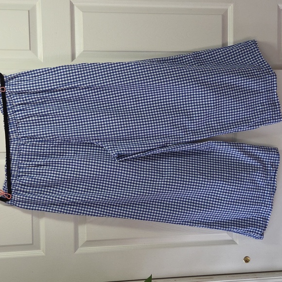 LOFT Beach Gingham Wide Leg Pants - Picture 4 of 5